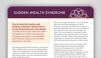 Omnia Family Wealth Publishes Commentary on Sudden Wealth Syndrome